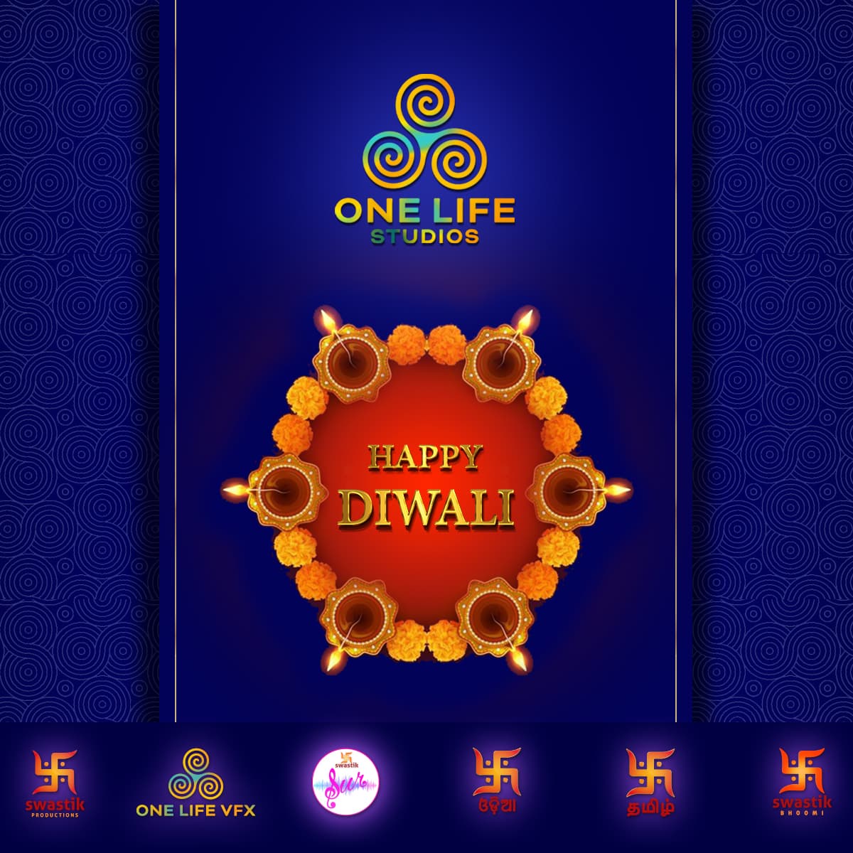 OneLifeVFX's tweet photo. Wishing everyone a very Happy Diwali from One Life VFX.🎇✨

वन लाइफ वी.एफ.एक्स की तरफ से सभी को दिवाली की हार्दिक शुभकामनाएं |
.
.
.
.
#happydiwali #diwalivibes #festiveseason #lights #festivevibes #celebration #instagood #diwali2022 #india #laxmipuja #traditional https://t.co/uacPqzB9Im