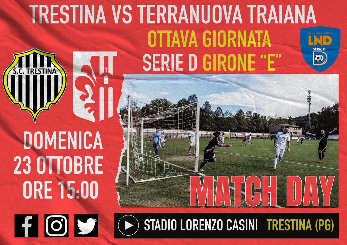 TerraTraian1972's tweet photo. 🔋 | CARICHI!
🤜 | E' MATCHDAY ⚪🔴😍⚔️
🇮🇹 | @LegaNazionaleDilettanti
🏆 | 8a giornata
🆚 | @SportingTrestina
📲 #TrestinaTerranuovaTraianaTau
📻 | Radio Emme
#ForzaTerranuovaTraiana 💪
#SerieD #IlCampionatoDItalia #CampionatoNazionaleDilettanti #matchday #football #TRETER https://t.co/8PfHC4OZBR