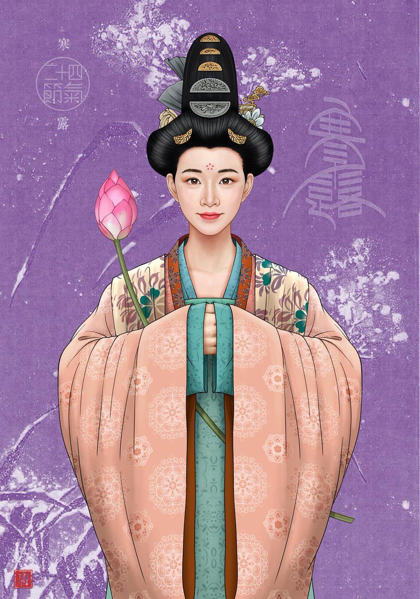 Hanfu_NFT's tweet photo. 露凝成霜，谷米满仓，吉祥安乐

传说，掌管霜雪的仙女，每逢九月都下凡，于山峰上手抚七弦琴，霜花伴随清音飘然而下，在冬至前，涤荡世间一切不洁。此后千年，当人们目睹霜降大地便知道，秋天的最后一个节气到了。 秋已暮，露成霜，霜降至，事事如意💖

#nft #nftChina #hanfu https://t.co/hQEoydROLJ