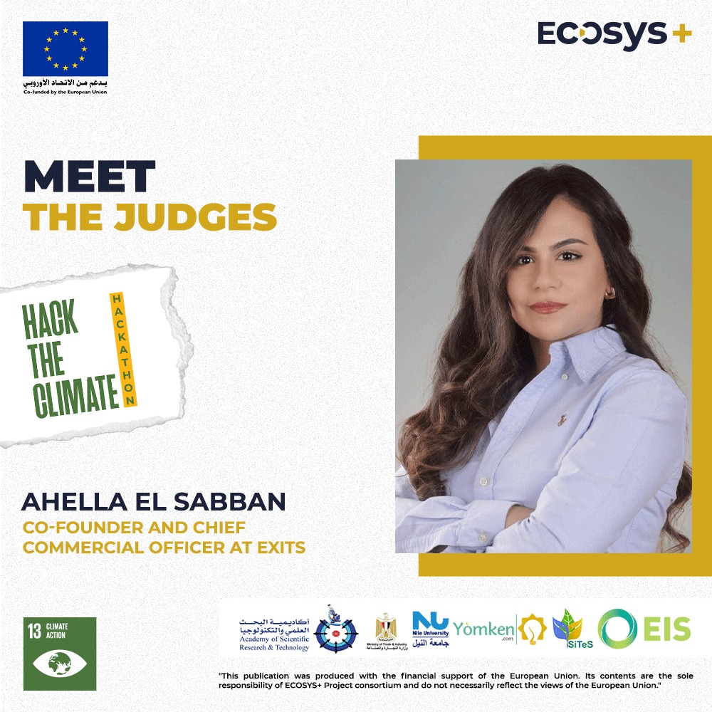 ExitsMENA's tweet image. We are proud and excited to have our CCO @ahella87 as a Judge during this year's "Hack the Climate Hackathon" by @Ecosys28752513

The Hackathon will be taking place between 📅 20, 21, 22, 23 October📍 Four Seasons Hotel, Cairo

#hacktheclimate #event #hackathon #egypt
