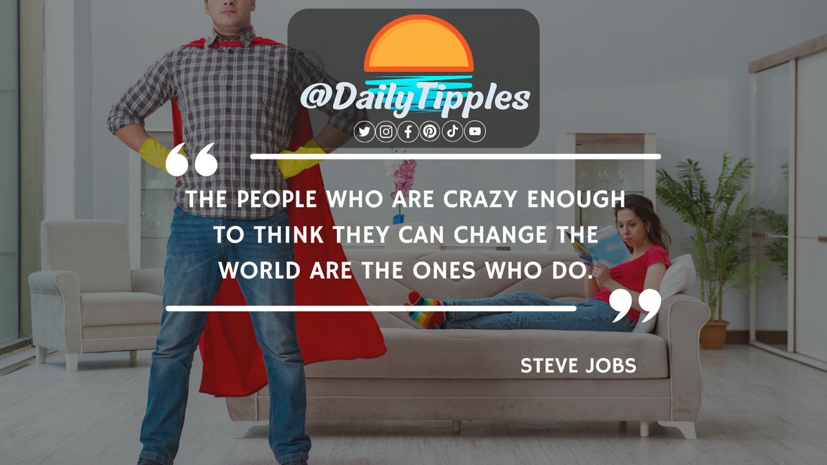 DailyTipples's tweet photo. The Crazy Ones change the world! 

#Change #Inspiration #Motivation #Mindset #SelfCare #Growth #Education #SelfLove #Success #Support #Community #Transformation #Fitness #Quotes #Business #Empowerment #DailyTipples #116am #SteveJobs https://t.co/SgQImQDOBJ