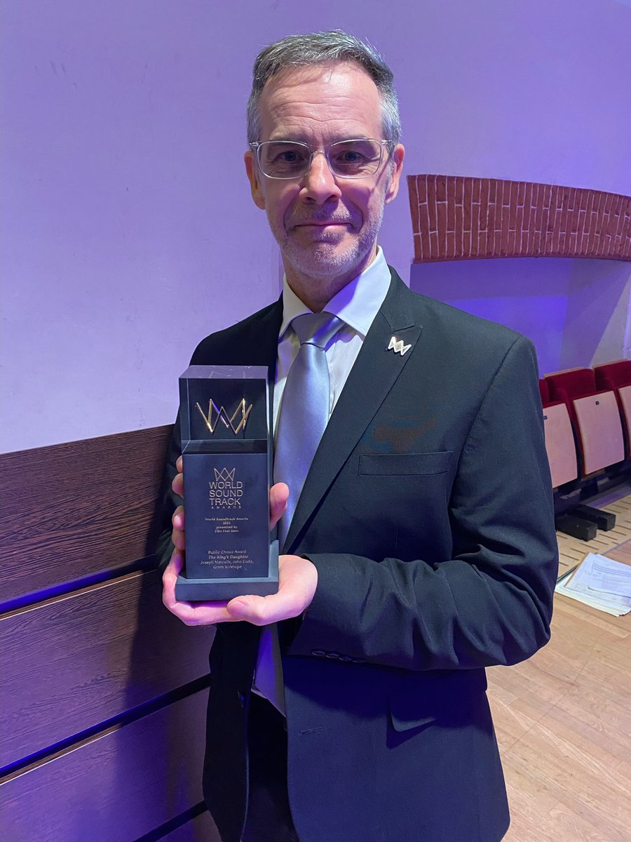 Old bloke with award 🤣 <a href="/WSAwards/">World Soundtrack Awards</a> #stillcantbelieveit