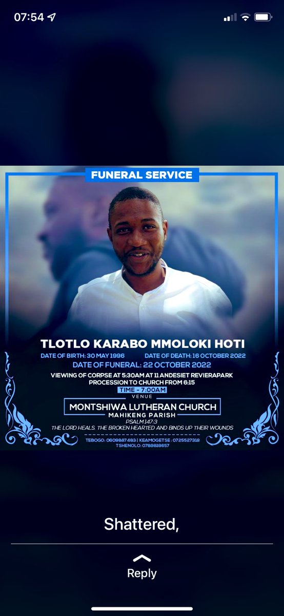 As we bid farewell to our nephew in Mahikeng. RIP Morolong 🌸🕊