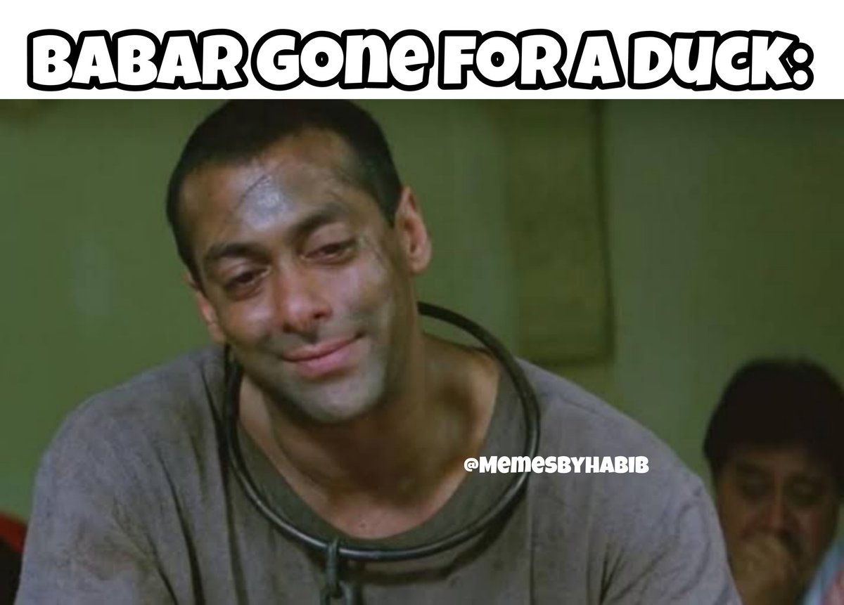 MemesByHabib's tweet photo. Babar Azam goes for a duck.
Situation RN:
#ICCT20WorldCup2022 https://t.co/PmQNu3ZJNZ