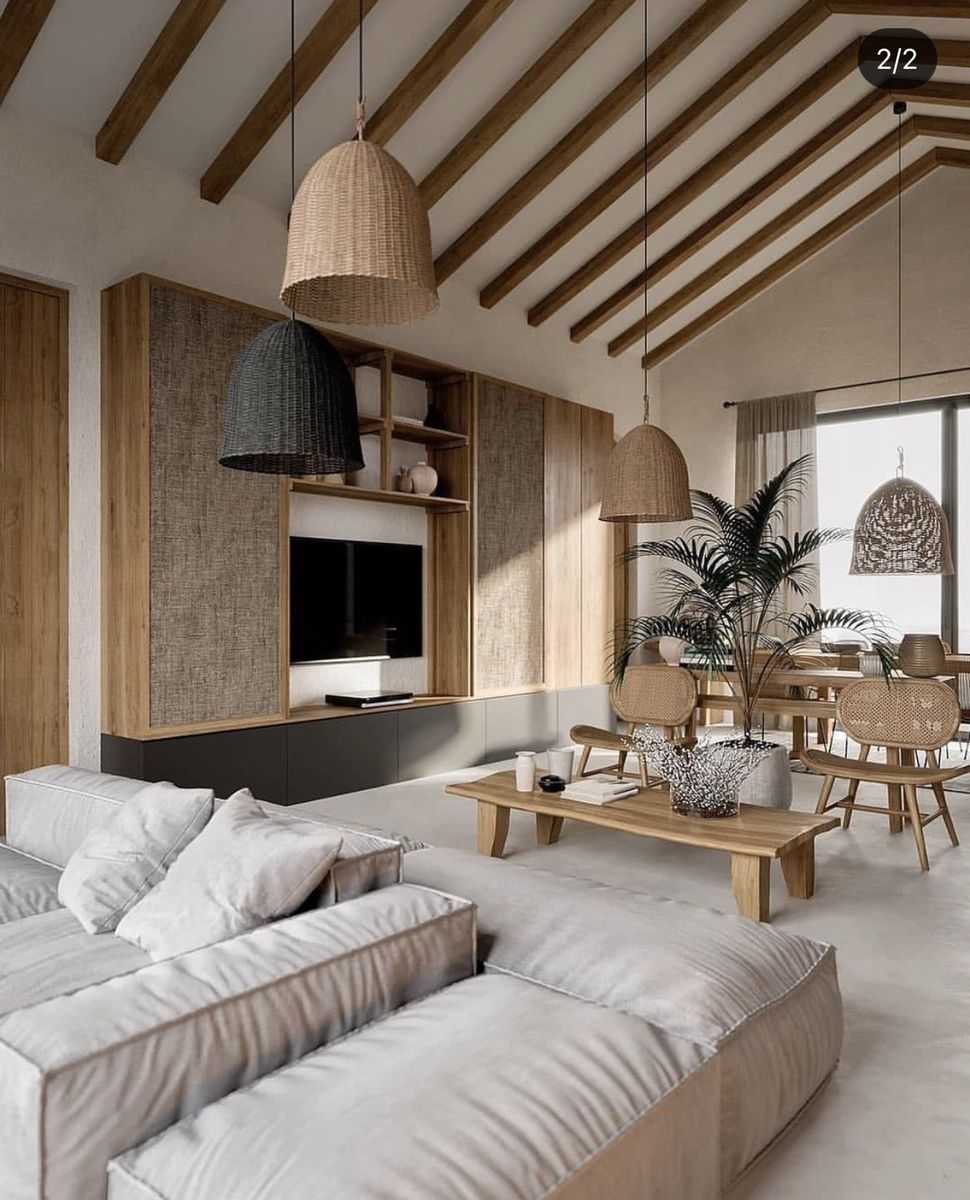 من أساليب التصميم الجميلة والتي تعتمد بشكل أساسي على الخشب والقش والأثاث والألوان الفاتحة عالبيج والأبيض وهو النظام الريفي و البوهيمي
#تصميم_ديكور #ريف