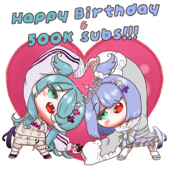 お誕生日&50万人おめでとう(大遅刻)これからも応援してますI'm so late, but HAPPY BIRTHDAY AND CONGRATS ON 500K SUBS!!!I'll continue to support you!#絵リーラ #pendorART 