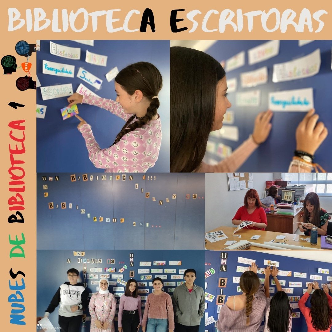 iesalbalat's tweet photo. El proyecto de nuestras tres lenguas modernas aprovecha para aprender vocabulario a partir de la propuesta: "Para ti, una biblioteca es...", y las respuestas del alumnado en inglés, francés y portugués están ya en nuestro pasillo #3LM: https://t.co/IeAu64npQe