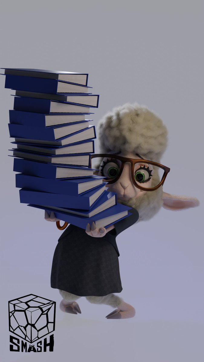 So still trying to catch up on my #sculptober prompts.  Here is Ms. Bellwether for the soft prompt! And no you can't just touch a sheep's wool! #b3d #sculptober2022