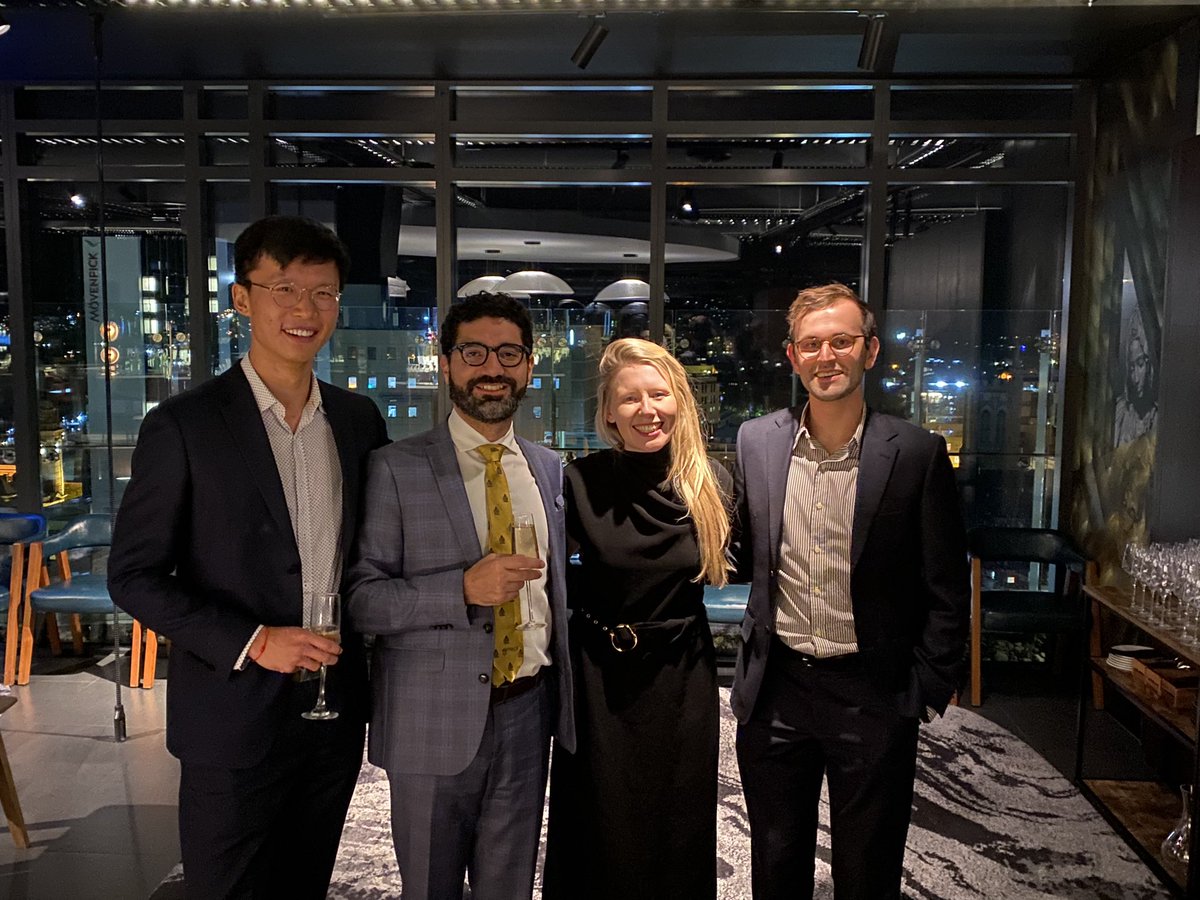 OliverBernau's tweet photo. Fantastic evening with the @WaikatoVascular team to conclude #ANZSVS22. Congratulations to @ManarKhashram for being a great leader and mentor to us all - a well deserved prize. @williamxu_98 @SineadGormley3 https://t.co/zZRH4U15bz