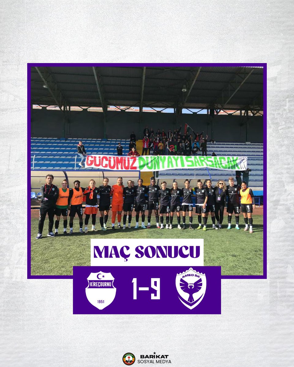 TEBRİKLER AMED'İN KADINLARI!

Kireçburnu: 1
Amedspor: 9

<a href="/amedskkadin/">Amedspor Kadın Futbol Takımı</a>