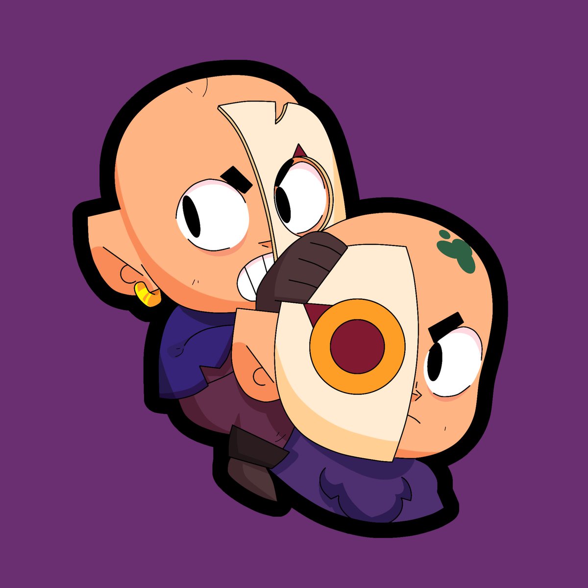 KakaHartist's tweet photo. 🦴Demond Twins 

Don't be fooled by the looks, the Demond brothers will steal everything they can from you!They were raised by Morgan since he was 2 years old, since then they have been around robbing the swamp tourists.

#brawlstars #brawl #stars #newbrawler #concept #conceptart https://t.co/tJeCYZQuJz