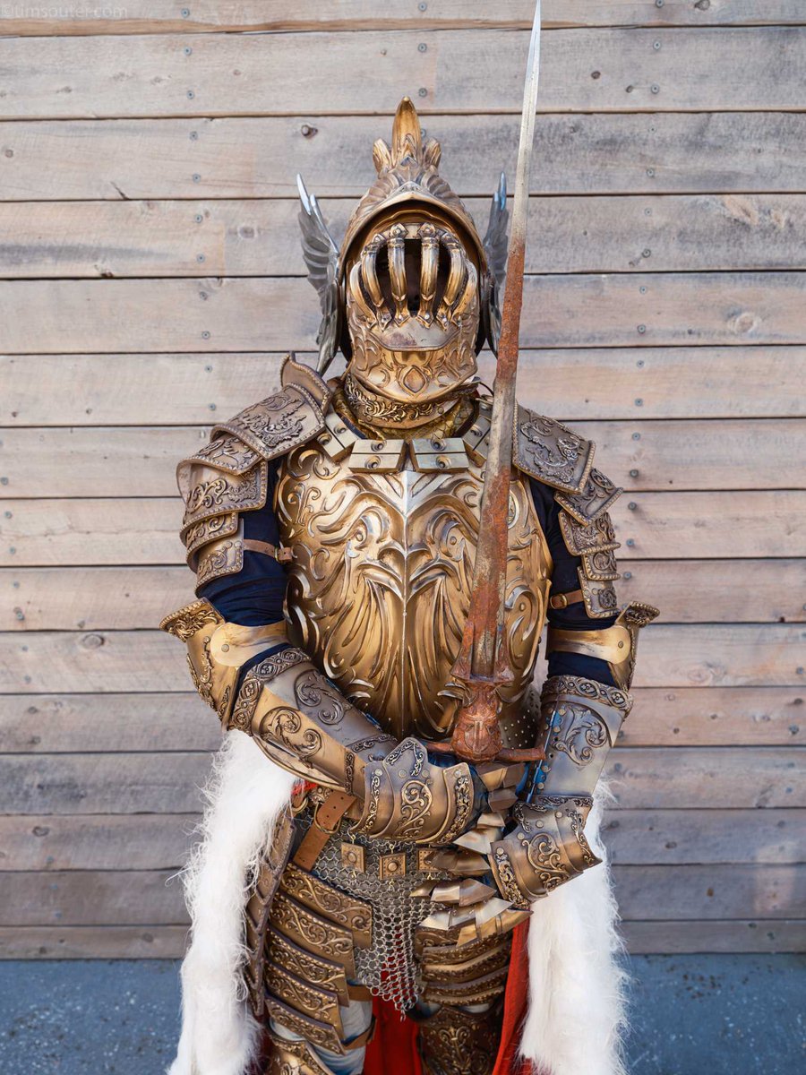 robbpropcosplay's tweet photo. "The winged golden armour of the Cleanrot Knights, blessed with an incantation that wards off rot."

Loving the detail in this shot from @timsouter1! https://t.co/MAWIlMD3HG