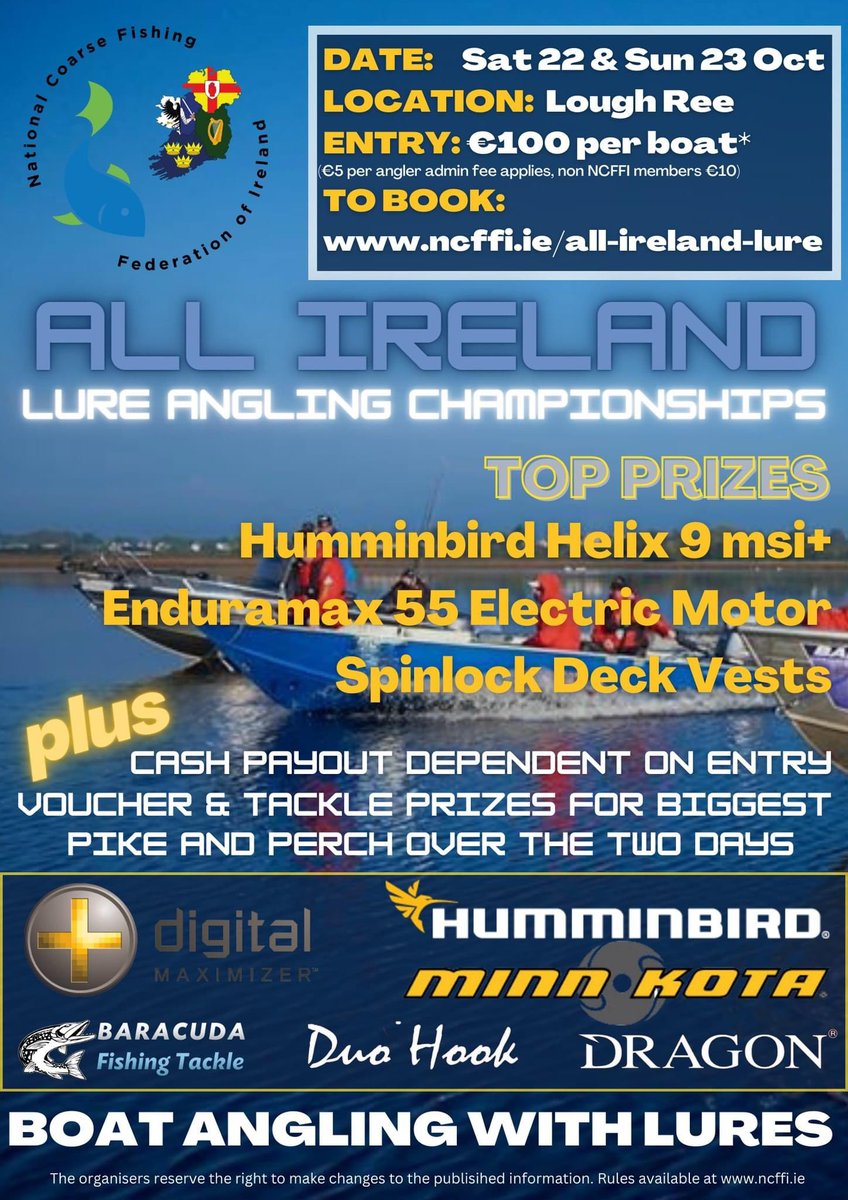 LoughreeHub's tweet photo. We are THRILLED to welcome back anglers from all over the country and abroad to our world famous fishery in the @ncffi Lure Angling Championships here in @TidyBallyleague this weekend - @InlandFisherIE @roscommoncoco @WesternDevCo @VisitRoscommon #WorldFishing https://t.co/wPyrVPmH62