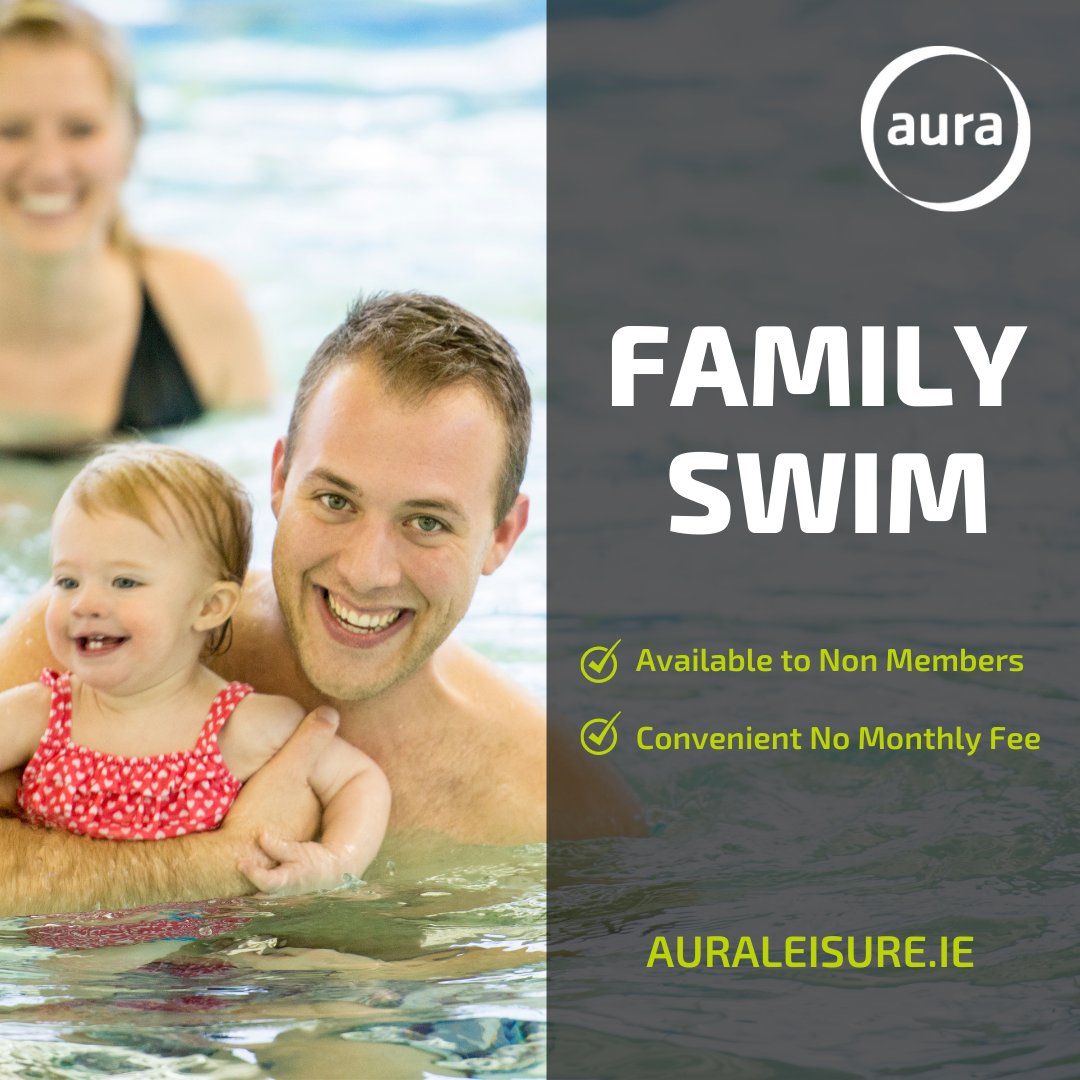 Pay as you go swim options available to non members! 🏊‍♀️  Make lasting memories at Aura and take the family along for a fun day out 🙌 #swimireland #auraleisure #irishpool #swimmingireland