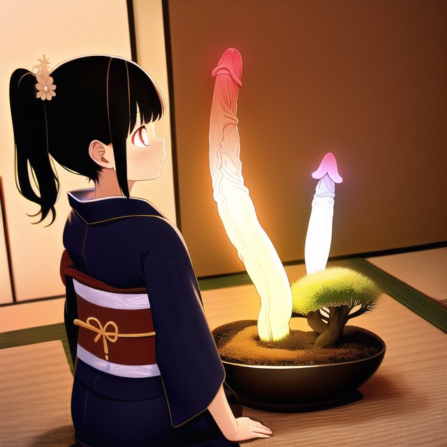 tkzwgrs's tweet photo. 【悲報】謎の新ジャ��ル『ゲーミングチンポ華道部』、AI画像生成界隈にて爆誕する https://t.co/oTUFytku9A
