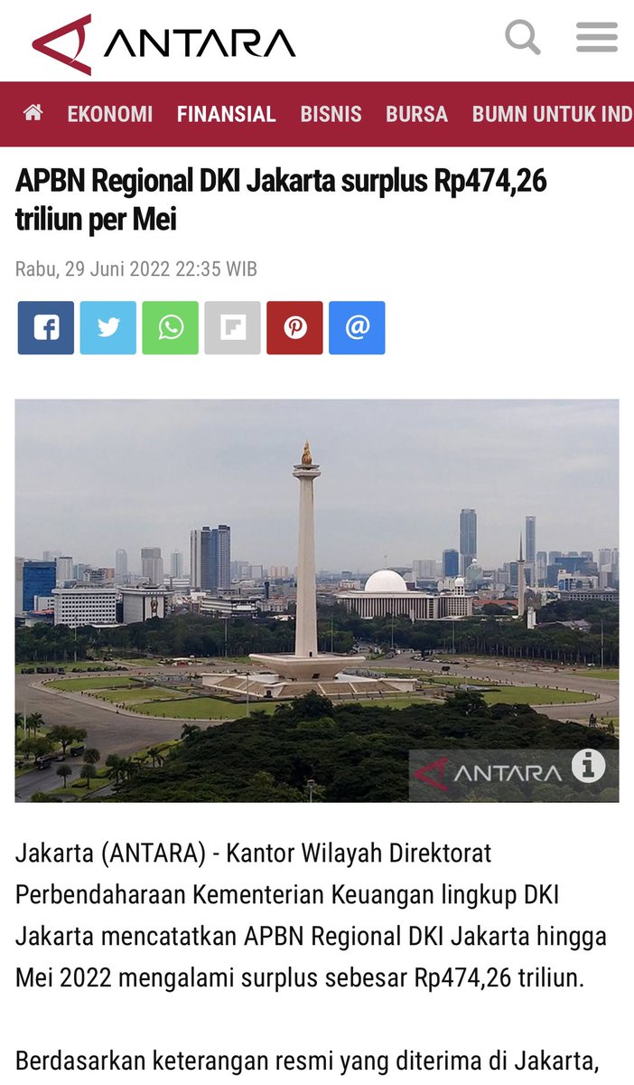 prastow's tweet photo. Bung @HelmiFelis_, ini adalah kinerja APBN bulan Juni 2022 utk wilayah DKI Jakarta. Yang bicara juga pejabat Pusat, Kakanwil Pajak sbg Kepala Perwakilan. Tak perlu dibentur-benturkan dengan Pemprov DKI karena hubungan keuangan Pusat dan Daerah itu sinergi, bukan kompetisi. https://t.co/5OXUxTMKey