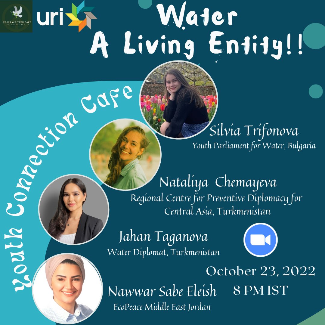 cafe_ecopeace's tweet photo. Ecopeace Teen Café is hosting this month's URI Youth Connection Café on the topic of “Water: A Living entity”. 
https://t.co/f1eAewGzzN https://t.co/aWrL0bgYyG