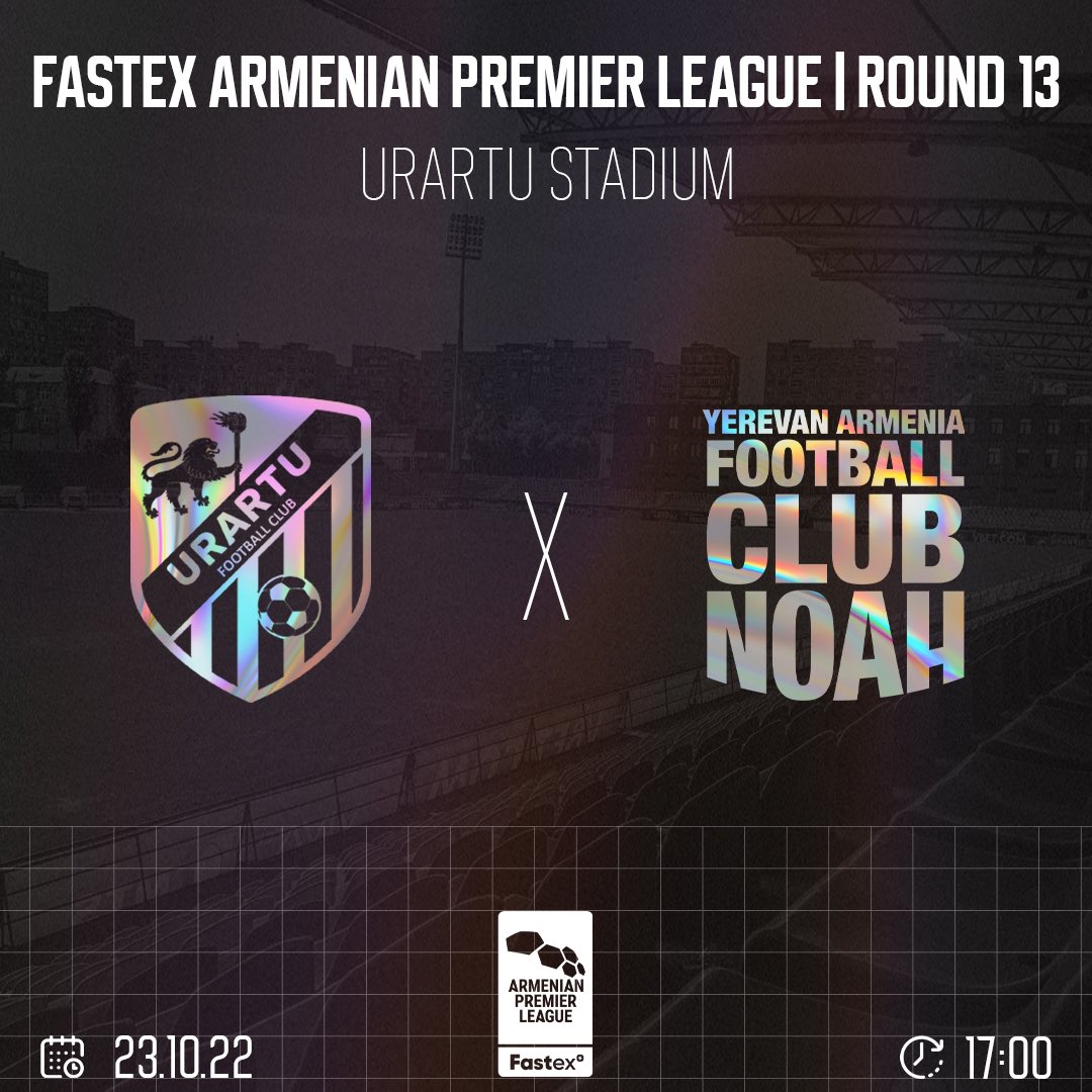 Matchday ⚽️
🆚Urartu
🕓 17:00
📍Urartu Stadium