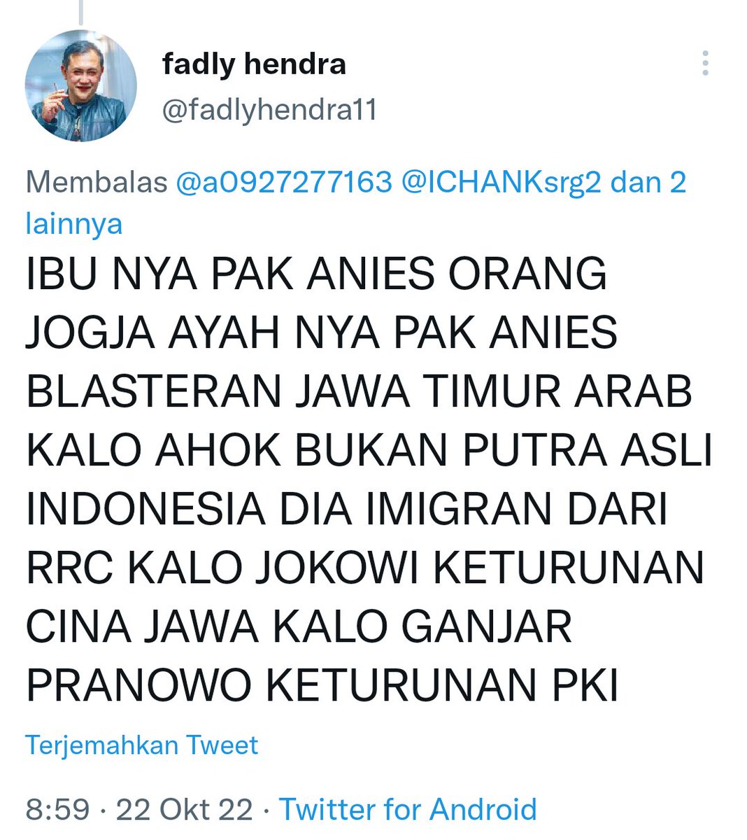 Capres yg didukung golongan kadrun yg suka teriak-teriak nuduh orang PKI, kafir dll tidak bakalan menang jadi presiden. Sudah terbukti 2 kali pemilu. Makin kencang teriakan PKI, maka Capres yg dituduh PKI, itulah yang jadi presiden 2024. Ganjar Pranowo RI-1 2024. Setuju retweet!