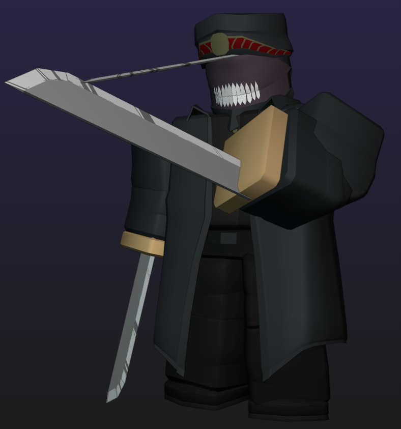 Chainsaw Man - Katana Man Roblox Cosplay Showcase 