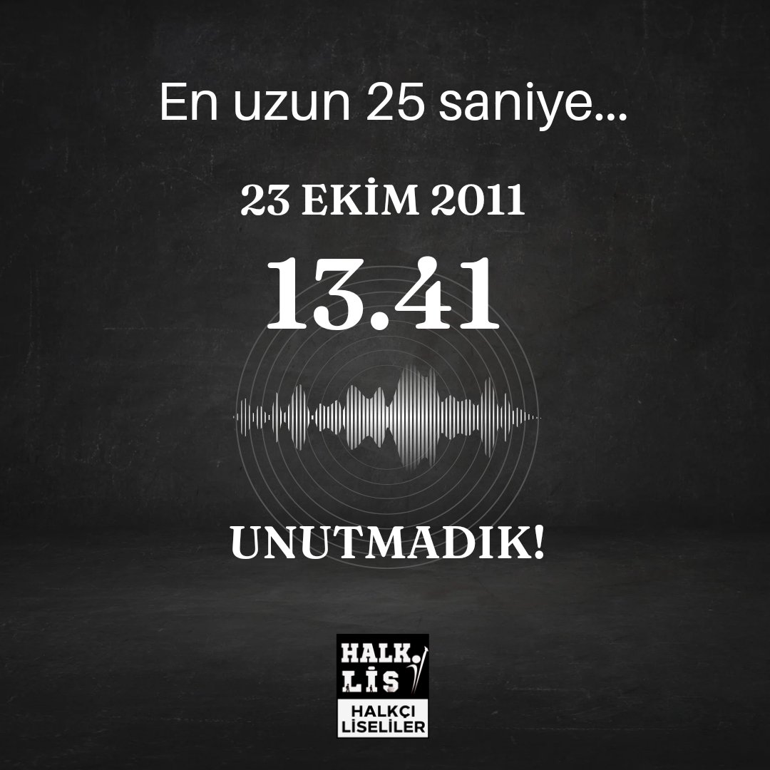 'Sesimi duyan var mı?' 23 Ekim 2011'de Van'da meydana gelen depremin 11. yılında, hayatını kaybeden tüm vatandaşlarımızı rahmetle anıyoruz. #VanDepremi