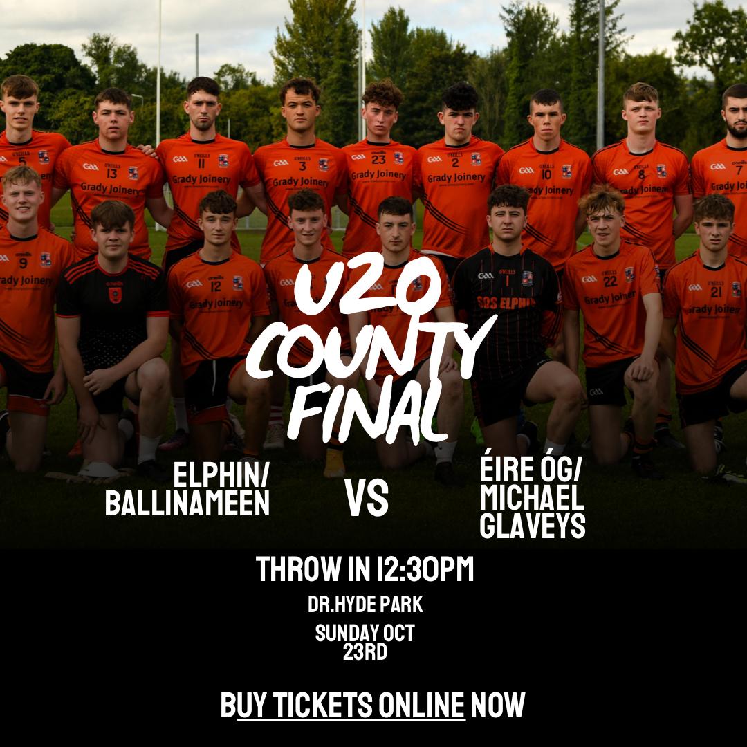 ElphinGAAClub's tweet photo. One last GOOD LUCK to Elphin Ballinameen U20s team and management today!!

Also good luck to our dear rivals @StrokestownGaa today in the County Final!! https://t.co/8u6U4blqht