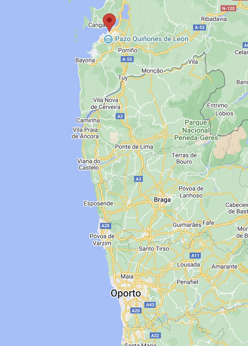 Observen el mapa. La señal corresponde a la ciudad de Vigo, en Galicia, ESP. Más abajo Oporto, en POR. En Vigo SIEMPRE es una hora más que en Oporto porque POR tiene la hora de su uso horario pero ESP, desde 1940, se rige por el meridiano de Berlin.