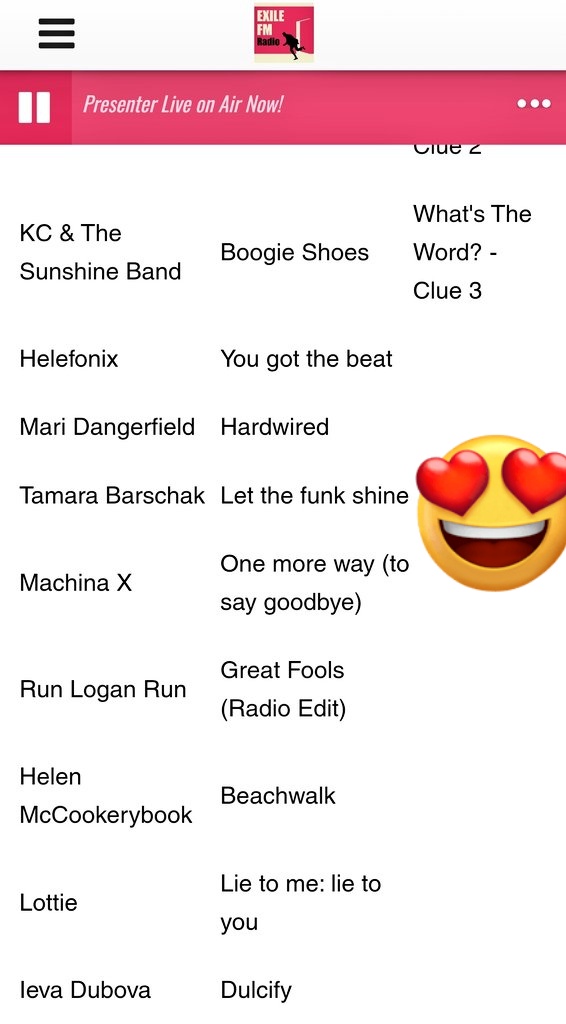 Let The Funk Shine!
Nice one Tamara <a href="/barschak/">Tamara Barschak</a>.
Love it @RadioExileFM 
Go Tamara Go!!