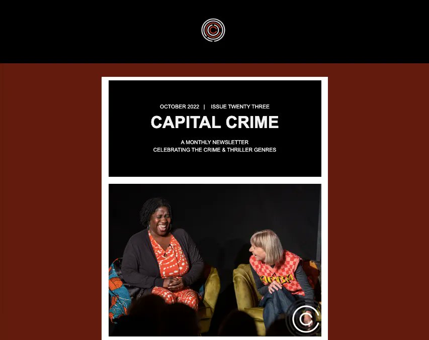 Our monthly newsletter is out! Thanks to @collinsjacob115 for his review of Capital Crime 2022, and see what books we've been loving this month! buff.ly/3TBY6op