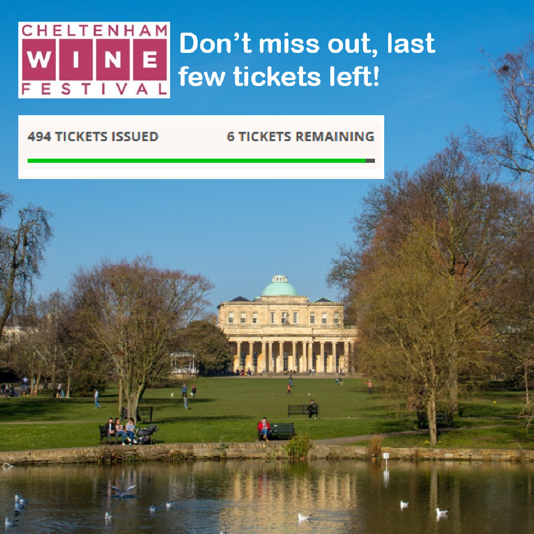 🗺️🍷🍇 CALLING ALL WINE LOVERS 🗺️🍷🍇

Last few tickets until The Cheltenham Wine Festival 2022 is officially SOLD OUT 🎉

Tickets: ow.ly/b9MP50LiqeS 

Next Saturday,  we celebrate the world of wine with 500 wine lovers and 250+ wines 🍷

No tickets on the door 🥂

🔞