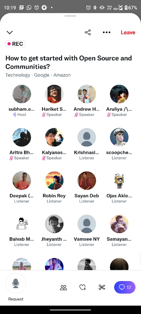_justkrishna's tweet photo. Yesterday, I attended @subhamstwt 's twitter space and learned so many new things about Open source and communities. I recommend it to anyone who is hesitating to start open source.
Thanks a lot to @HariketSheth @aritrastwt @AroraBhavyam for answering our questions :D https://t.co/hLN7KAGiJy