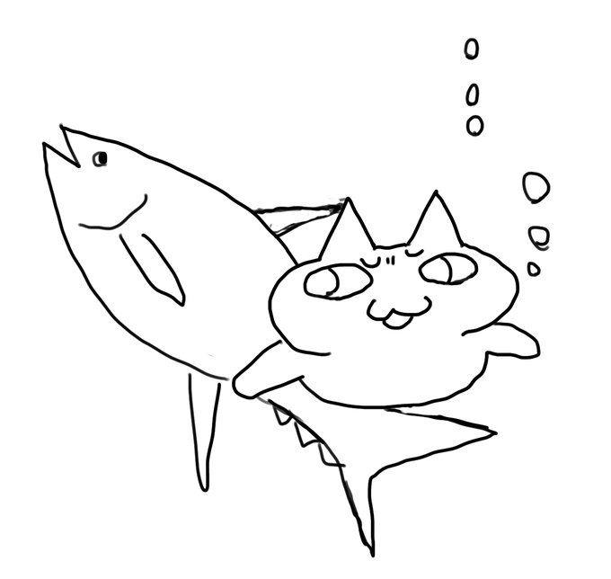 マグルォに身体掻くのに利用された時のプイプイねこ 