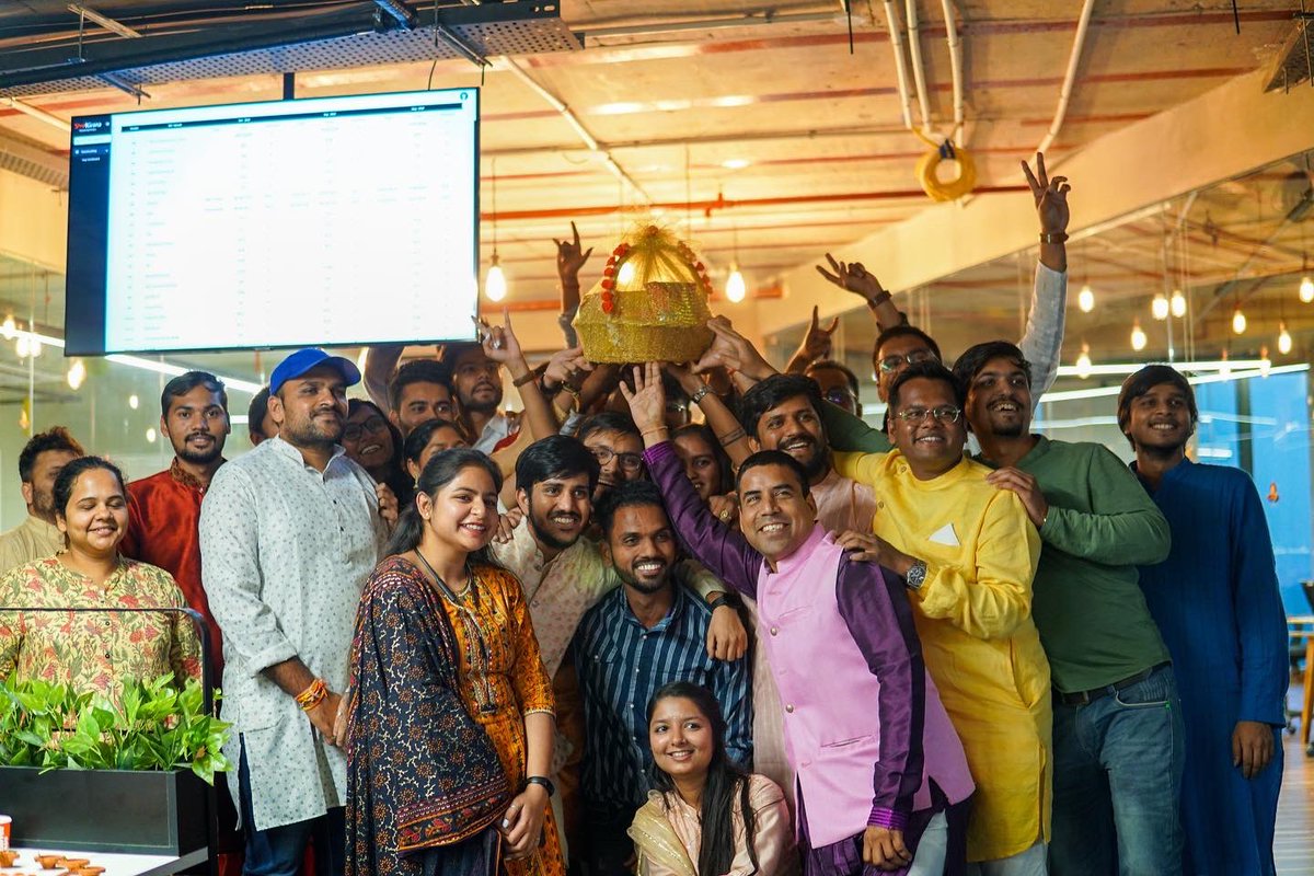 Shopkirana's tweet photo. #Festivals of #India truly interweave communities, connections and celebrations to define the cultural fabric of our country. 
The Diwali celebration at #Shopkirana headquarters was wonderful. The energy and enthusiasm among the team were infectious!

 #diwali2022 https://t.co/6KOKtucFzt