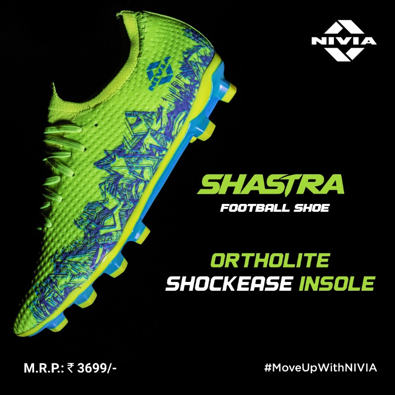 niviasports's tweet photo. Launching #Nivia #SHASTRA Football Shoes with Ortholite Shockease Insole, Total Control Flexipro outsole &amp; Stitchless knitted upper.

Shop now at https://t.co/qO6KAfsNN4

#StepOutAndPlay  #NiviaSports  #MoveUpWithNivia