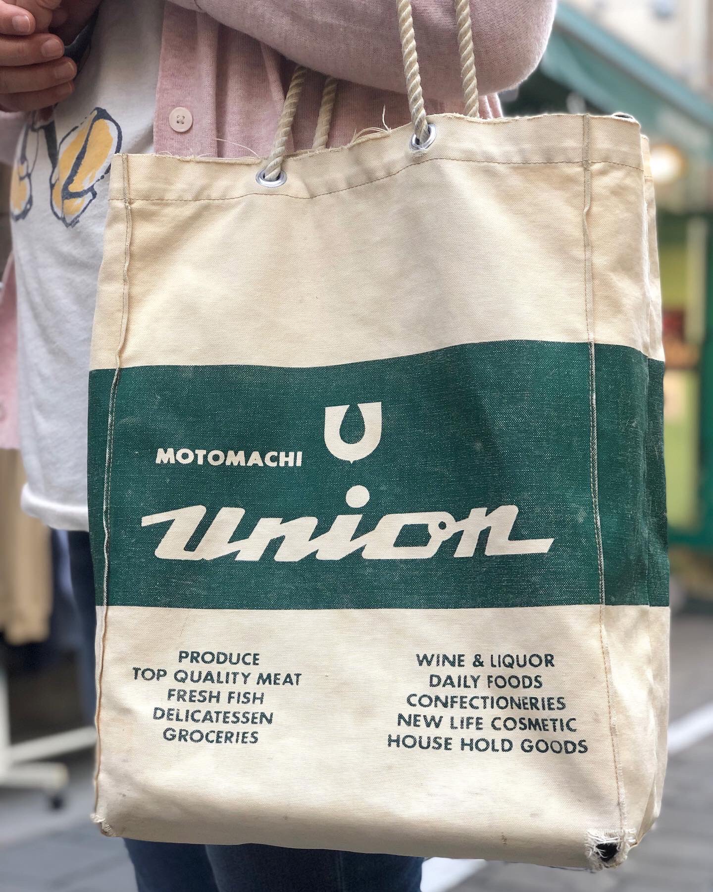 新品　ビームス　モトマチユニオン エコバッグ 横浜　元町 BEAMS JAPAN〉が横浜元町の老舗スーパー「もとまちユニオン」と