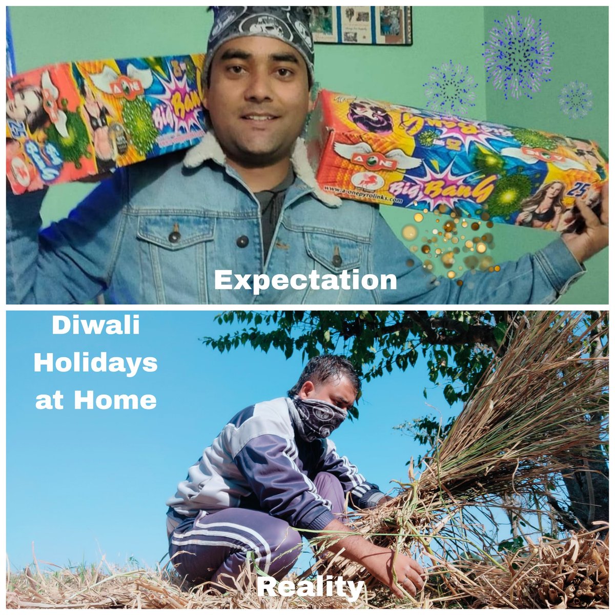 थकी गया डोरिया काम करी ने आरो 😔 #Diwali #Diwali2022 #diwalivibes #DiwaliCelebration #Deepavali #Deepavali2022 #expectation #reality #realMeDiwali