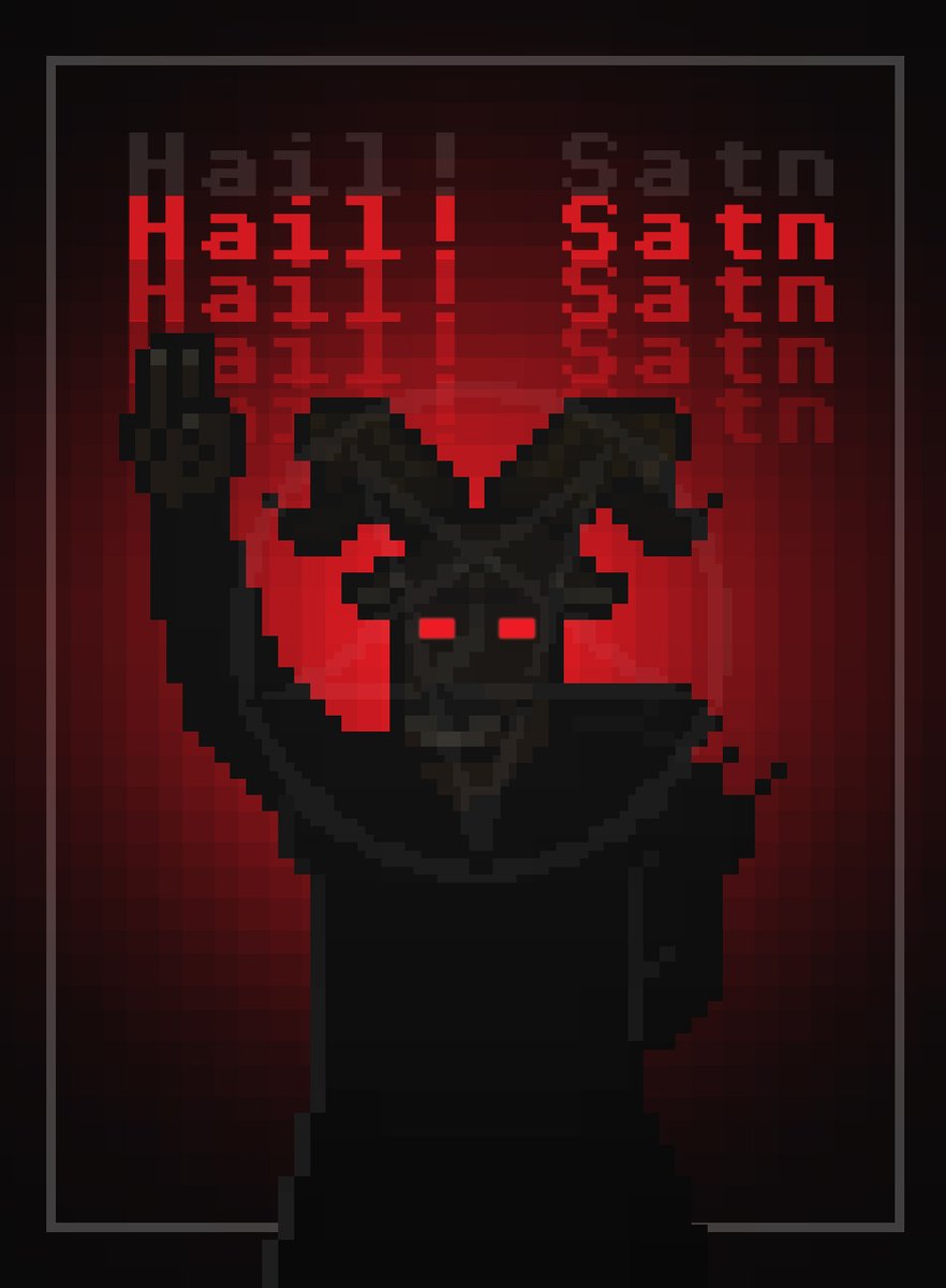 SatnNFT's tweet photo. HAIL! SATN
Satanism is looking out for the others, because we are the others.
#AptosNFTs #Aptos 
#AptosGiveaways #NFTs 
#SATN https://t.co/JGCxCf4LJ3