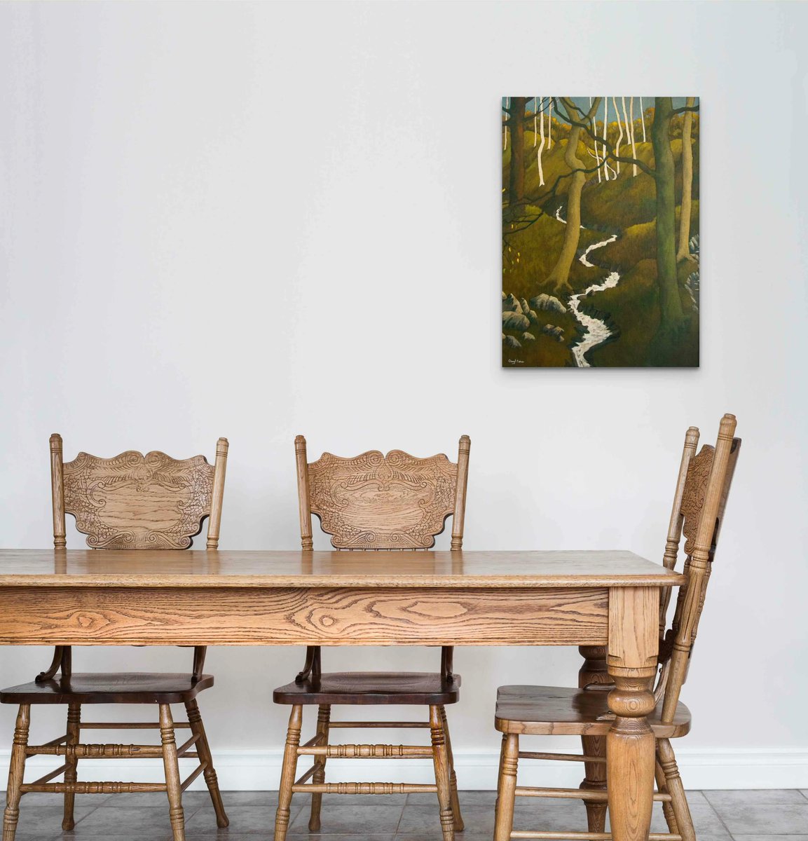 Cheryl Culver has donated this beautifully serene scene to the TLC #DeckofCards #CharityAuction. <a href="/cherylculverart/">Cheryl Culver Art</a> says that her work is inspired by quiet unspoilt places and that shows in this piece. We'd love a walk through this #painting!
#artauction #playingcards #illustration
