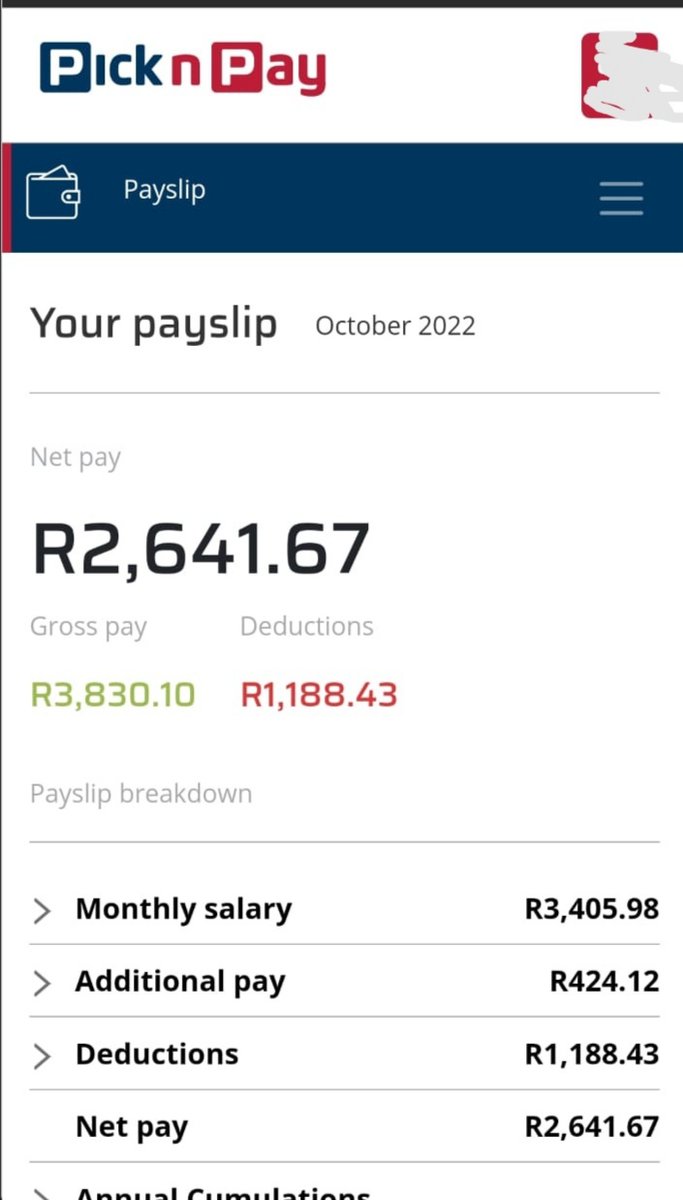 Inid_Ukwa's tweet photo. @ZukilepL @PicknPay No one can afford a flight ticket with this net pay https://t.co/ZCF6PfvcAb