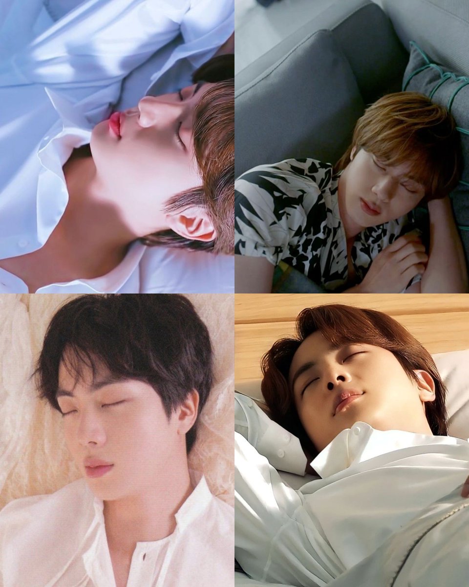 dailyskjnselca's tweet photo. Sleeping beauty #BTSJIN https://t.co/zjBLPW1HwG