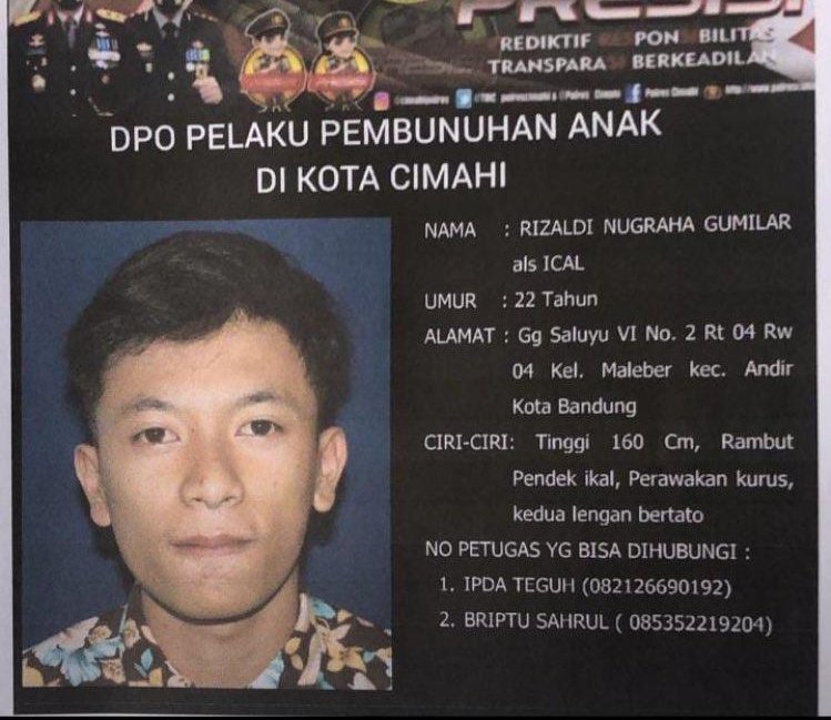 DPO Pelaku pembunuhan anak di Kota Cimahi