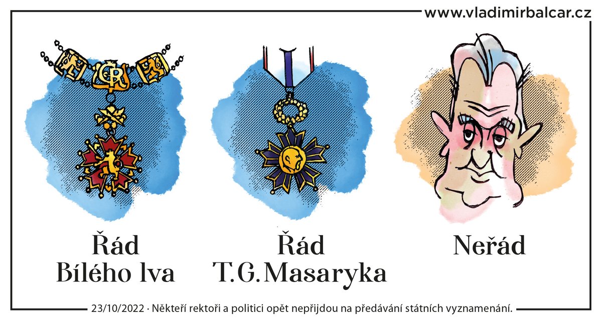 vladimir_balcar's tweet photo. #statni #vyznamenani #28rijen #bojkot #ignorace #rad #bileholva #tgmasaryka #nerad #zeman #humor #vtip #vladimirbalcar https://t.co/0uLI2x0p1d