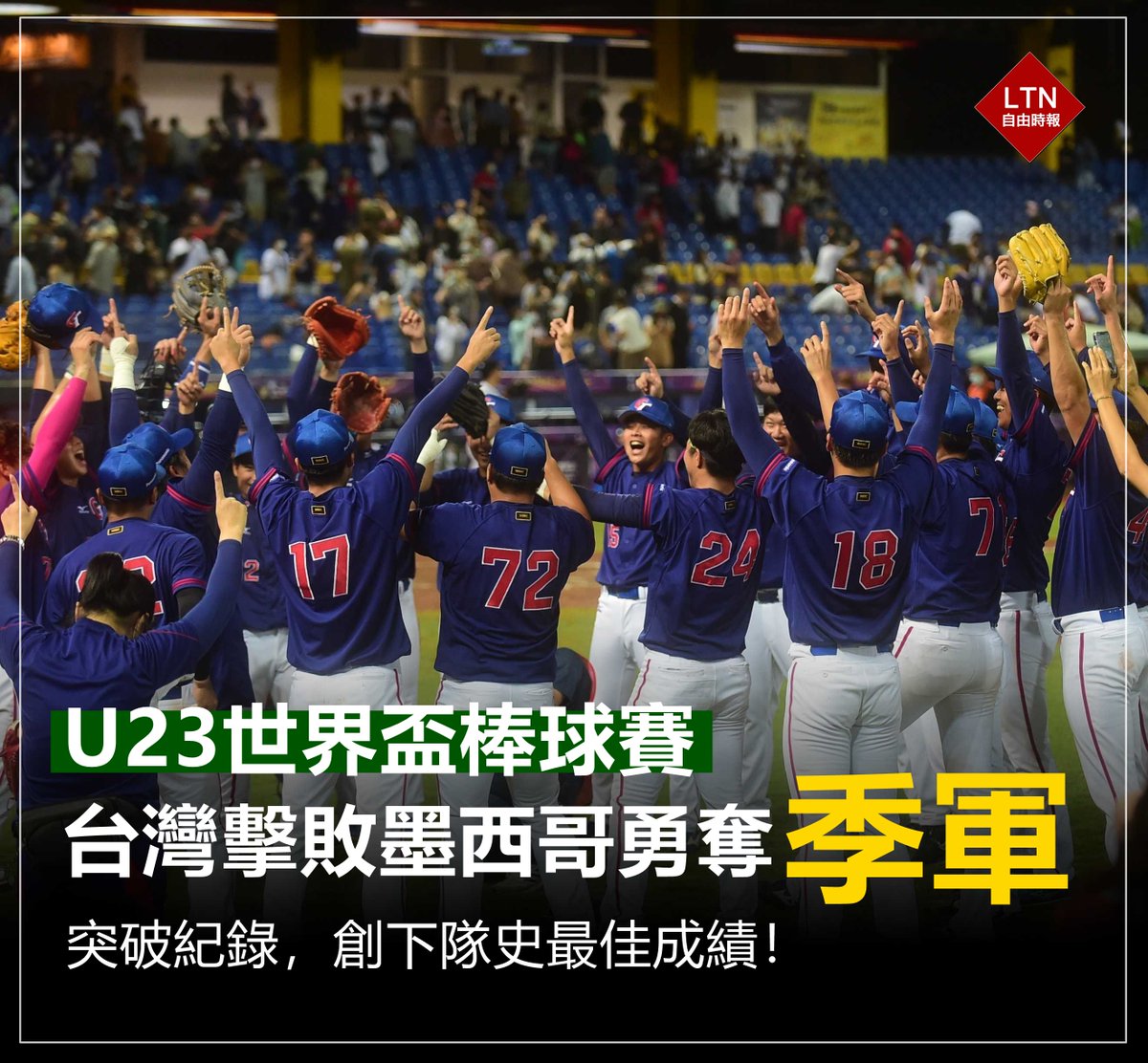 恭喜台灣隊拿下U23世界盃季軍！ 雖然進入循環賽以後打得比較掙扎，但最後一場我們把握住了！要給這些年輕小將喝采，你們很棒！ 圖文報導：https://t.co/nZi1dngfTd