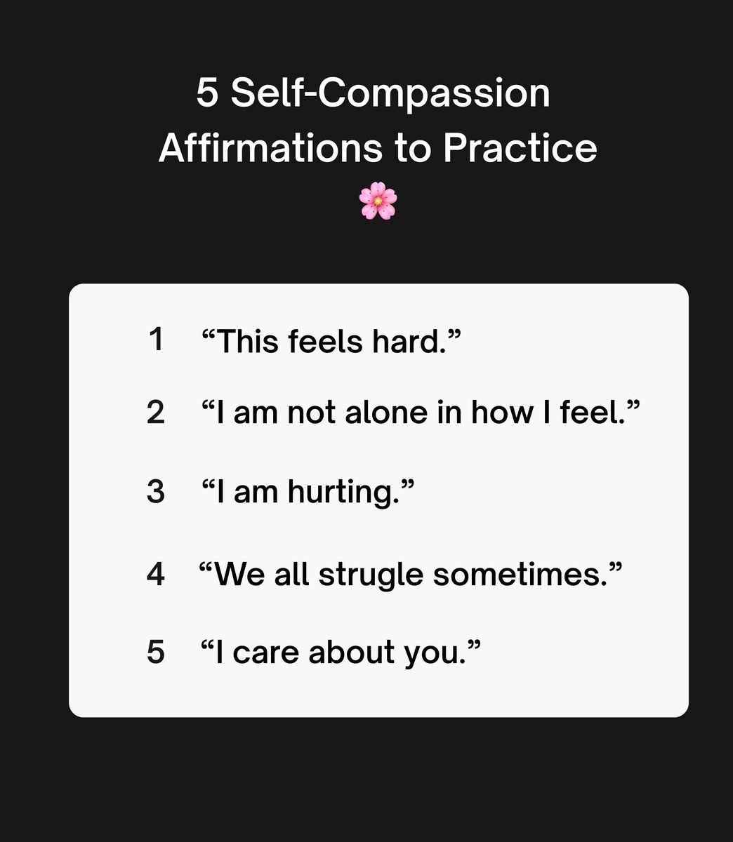 🌸 Here are top 5 Self-Compassion Affirmations to Practice everyday.