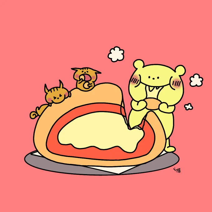 ピザまん#イラスト#ゆるいイラスト 