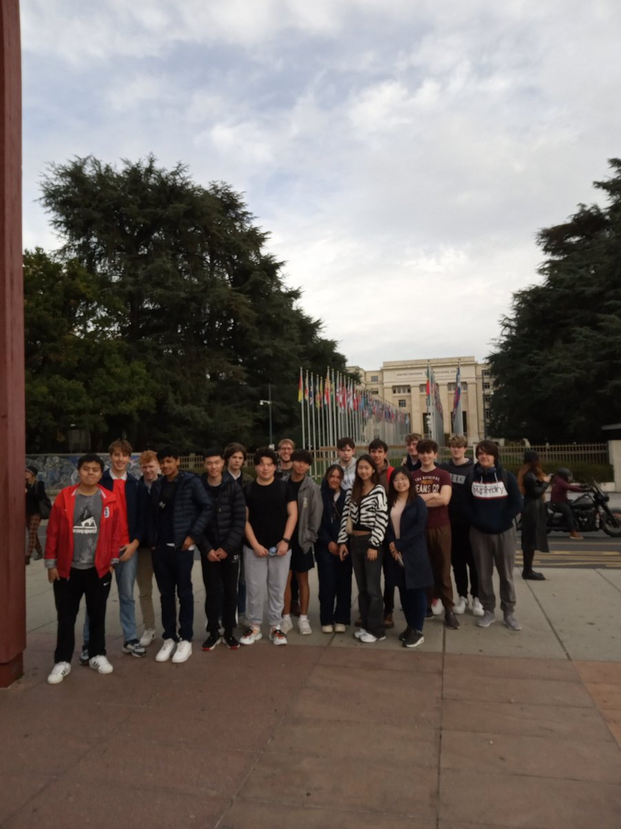 Physics trip outside the UN building on our way to the #ICRCmuseum. #DistinctlyDeanClose #DeanCloseTrips #DeanCloseSixthForm #DeanClosePhysics #DeanCloseFlourishing
