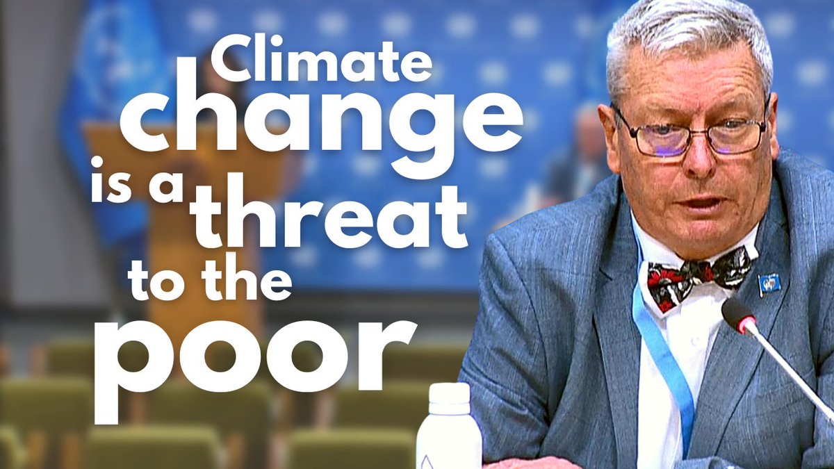 UN_HRC's tweet photo. Speaking in New York, the Human Rights Council-mandated expert on #HumanRights &amp; #ClimateChange, Ian Fry (@SRclimatechange), said climate change is the greatest threat we face. 

"And the poorest countries are paying the highest price," he said.

WATCH ▶️ https://t.co/dfmCS5eYyp https://t.co/opU2HYp6rn