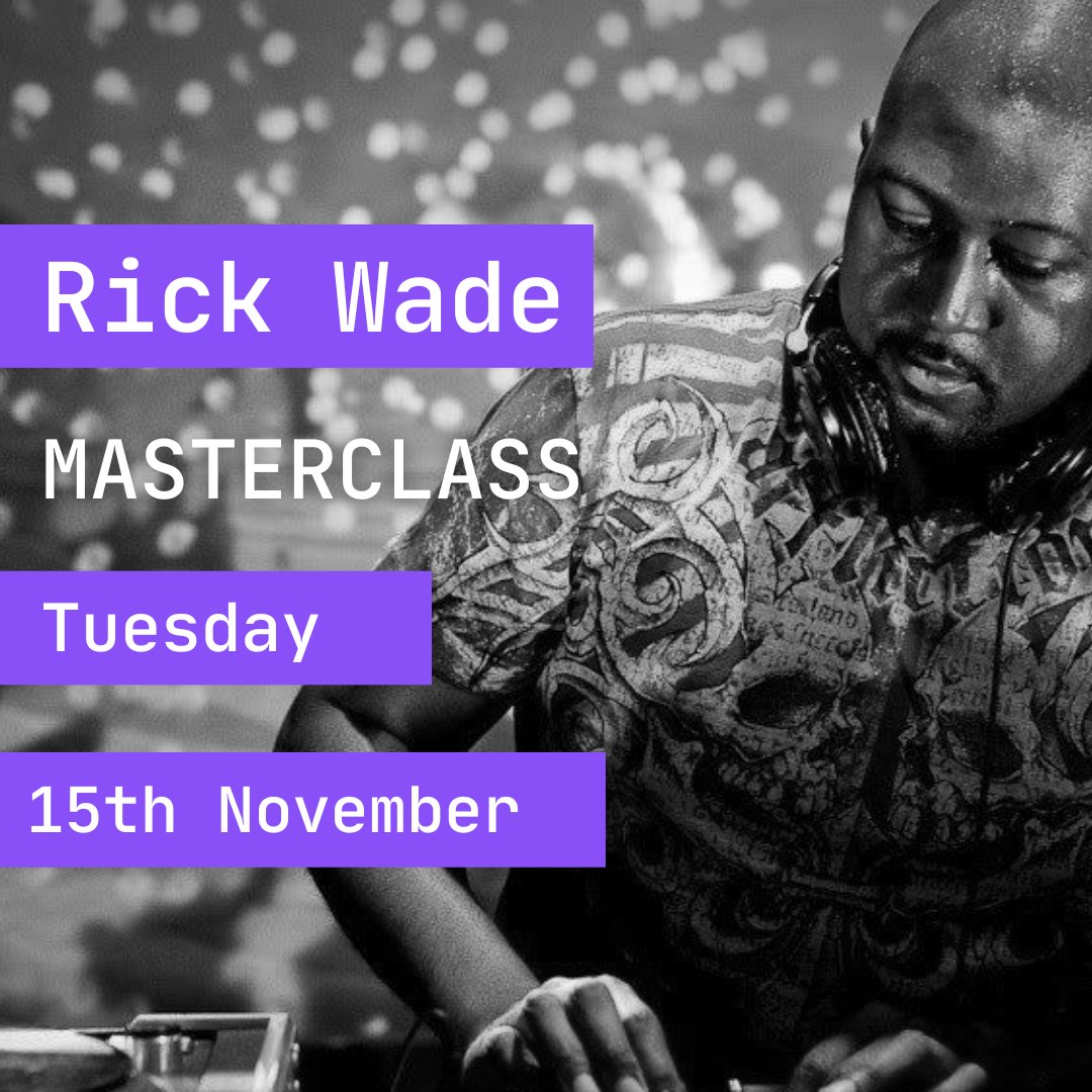 Hugely excited to welcome the LEGEND OF DETROIT DEEP HOUSE @rickwade1 to How I Program for a music production masterclass on Tuesday November 15th! His sound has influenced a generation - he created his own unique style of HOUSE - find out how he does it on Nov 15. DM for mo info