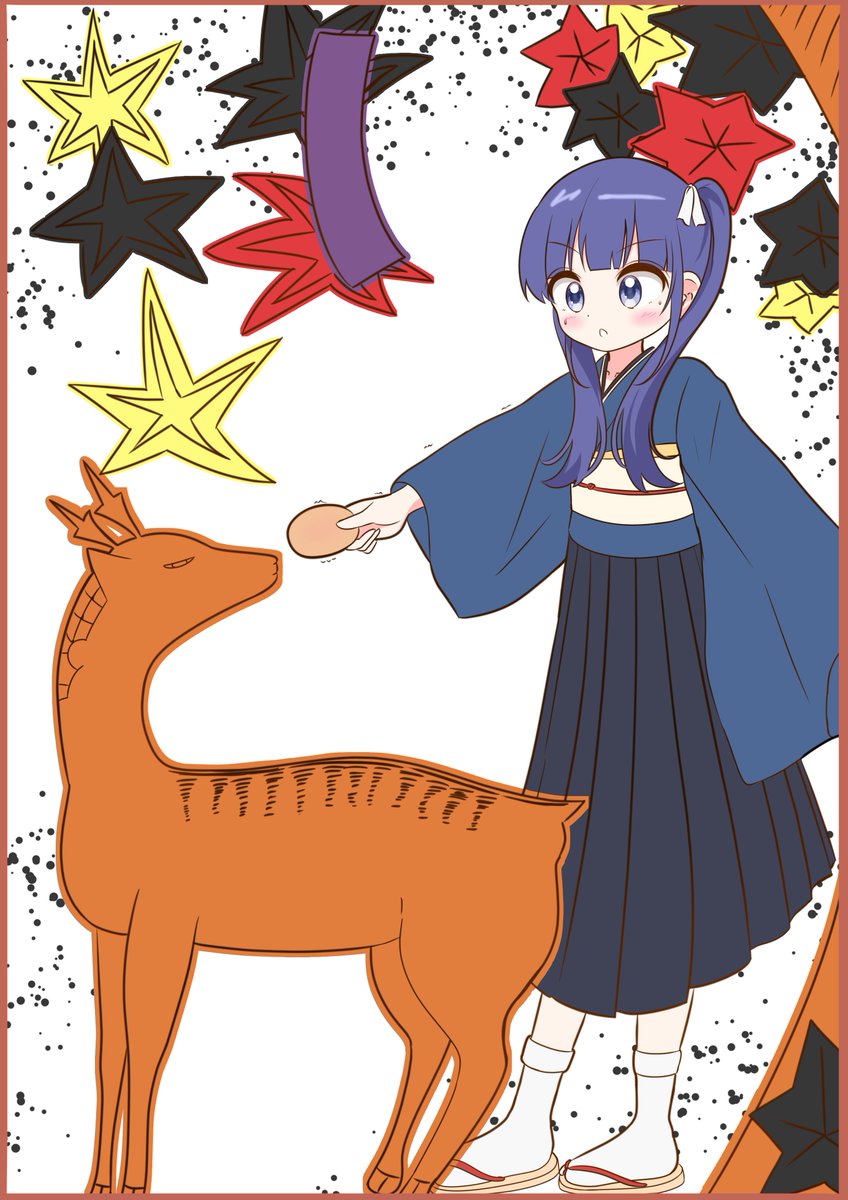 花札風イラスト10月版🎴
#花札 #オリジナル #和風イラスト 