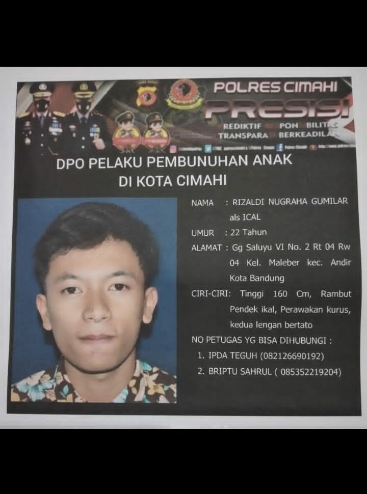 ...Identitas pembunuh anak yg pulang mengaji di Cimahi. Sebarkan. Bagi yang menemukan, ada baiknya jangan dikasih langsung ke polisi. Sebelum diserahkan ke polisi ada baiknya pelaku diberikan sesi ceramah beberapa jam... (``,)